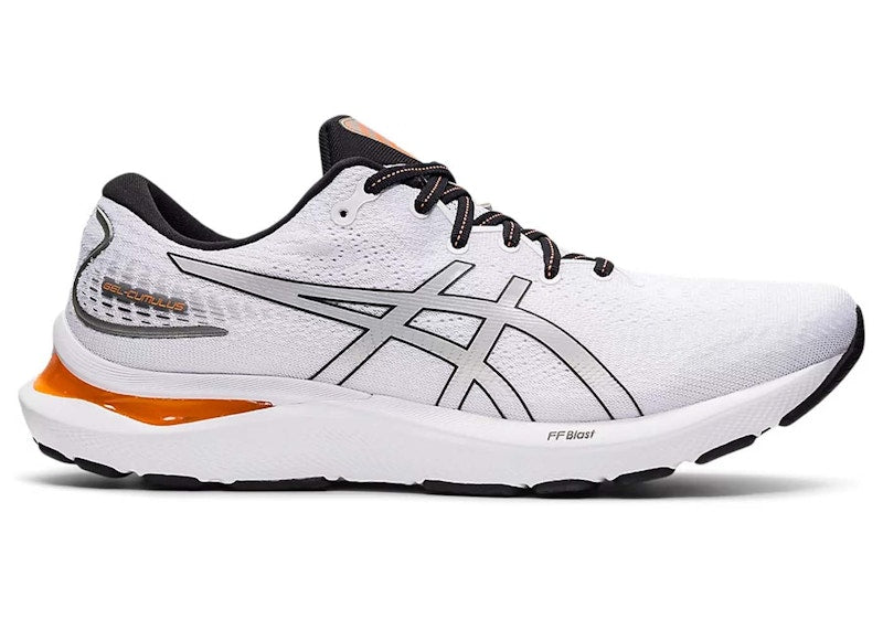 ASICS Gel-Cumulus 24 White Piedmont Grey Orange