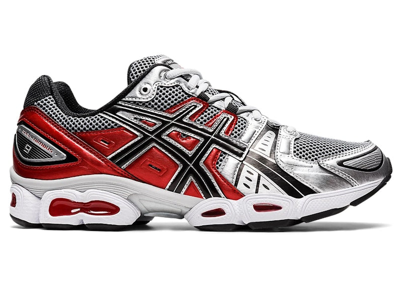 ASICS Gel-Nimbus 9 Pure Silver Classic Red