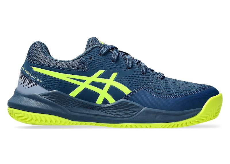 ASICS Gel-Resolution 9 Clay Mako Blue Safety Yellow (GS)