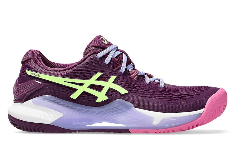ASICS Gel-Resolution 9 Padel Deep Mauve Lime Green (Women's)
