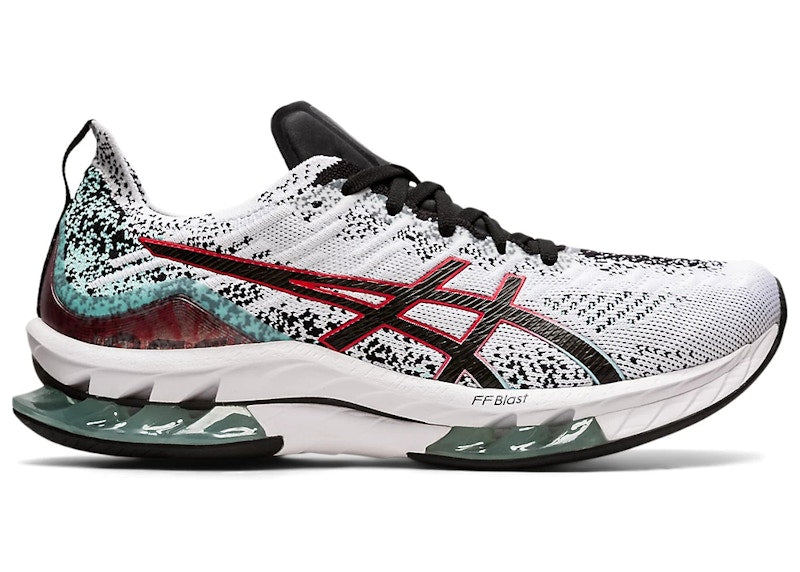 ASICS Kinsei Blast White Black Red Aqua