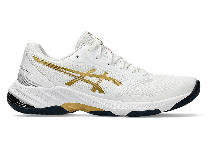 ASICS Netburner Ballistic FF 3 White Pure Gold