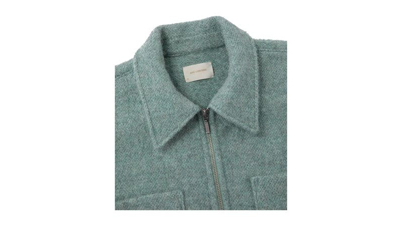 Aime Leon Dore Alpaca Blend Zip Shirt Green