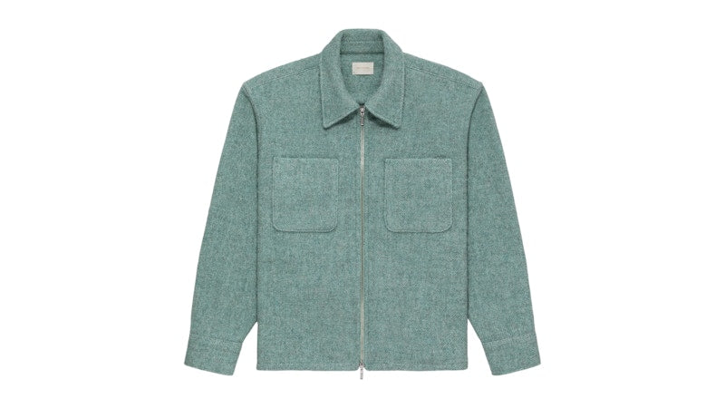 Aime Leon Dore Alpaca Blend Zip Shirt Green