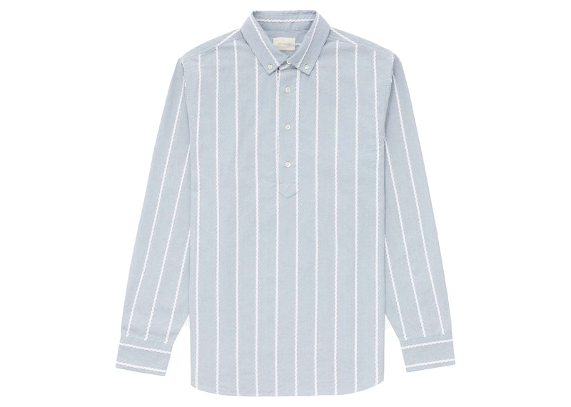 Aime Leon Dore Braided Poplin Pullover Pullover Blue