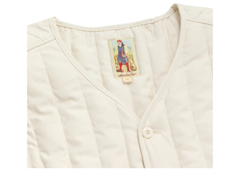 Aime Leon Dore Channel Quilted Vest Cream