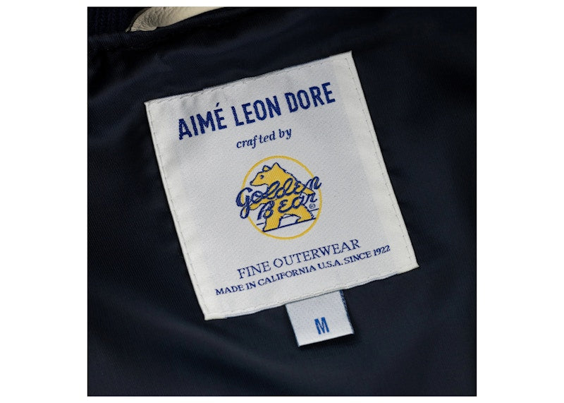 Aime Leon Dore Crest Varsity Jacket Navy