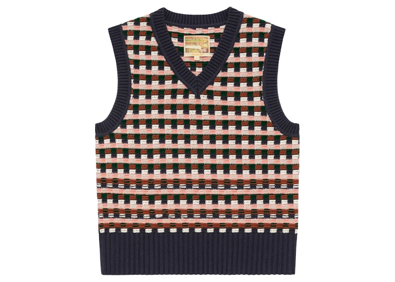 Aime Leon Dore Crochet Vest Navy/Multi