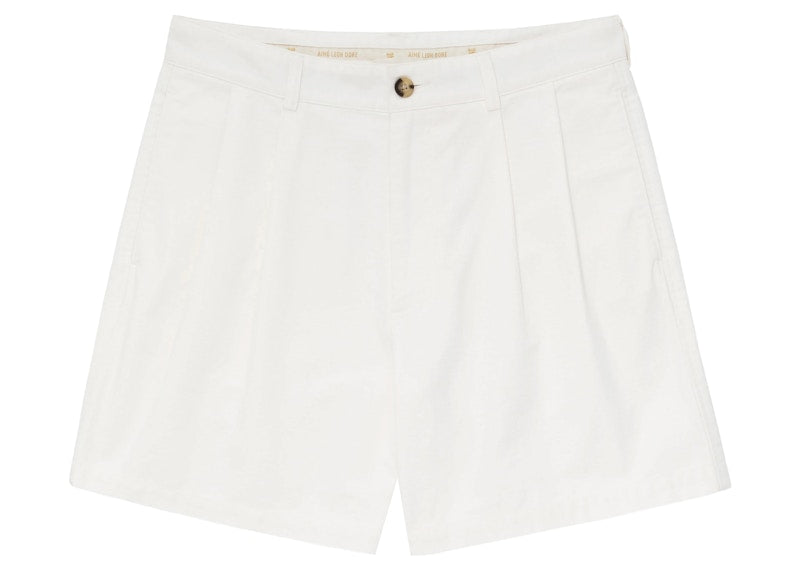Aime Leon Dore Double Pleated Short White
