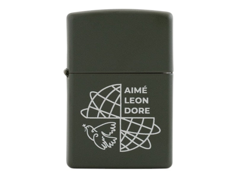 Aime Leon Dore Dove Logo Zippo Lighter Green