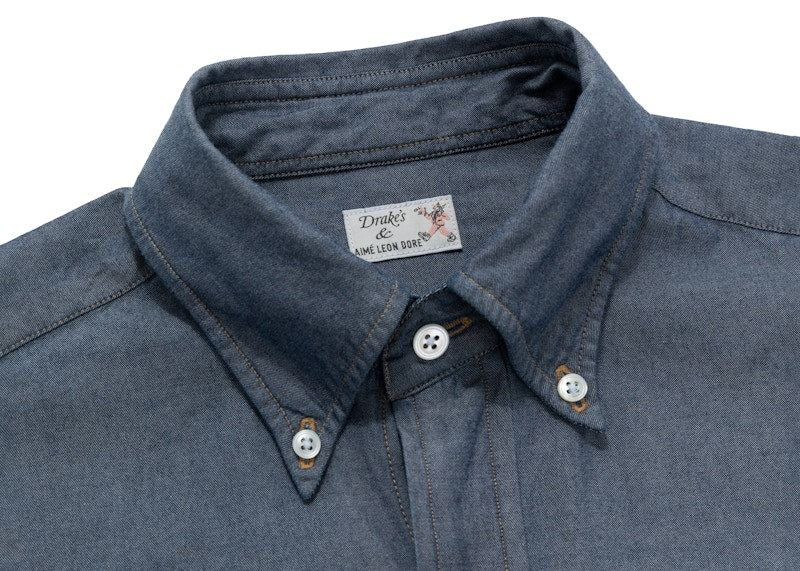Aime Leon Dore Drake's Denim Oxford Shirt Denim