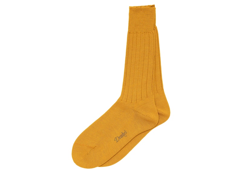 Aime Leon Dore Drake's Ribbed Dress Socks Yellow