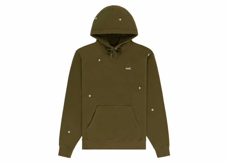 Aime Leon Dore Floral Embroidered Hoodie Green