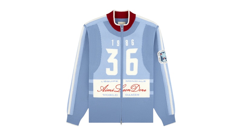 Aime Leon Dore Full Zip Alpine Ski Sweater Forever Blue