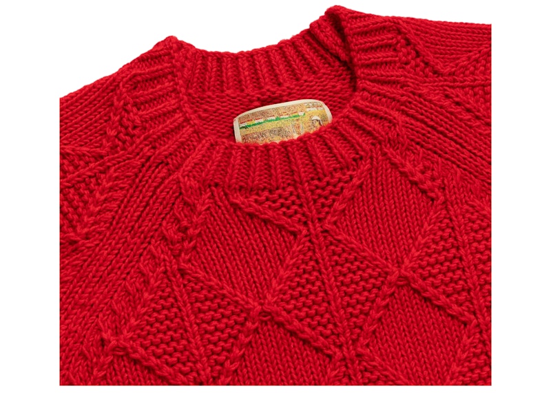Aime Leon Dore Greek Fisherman Sweater Red