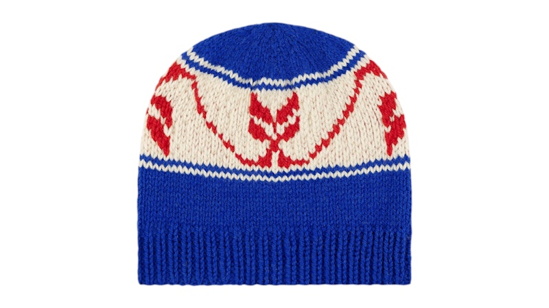 Aime Leon Dore Hand Knit Heritage Beanie Blue Quartz