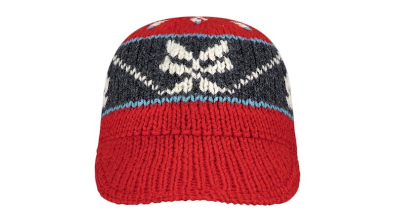 Aime Leon Dore Hand Knit Heritage Cap Equestrian Red