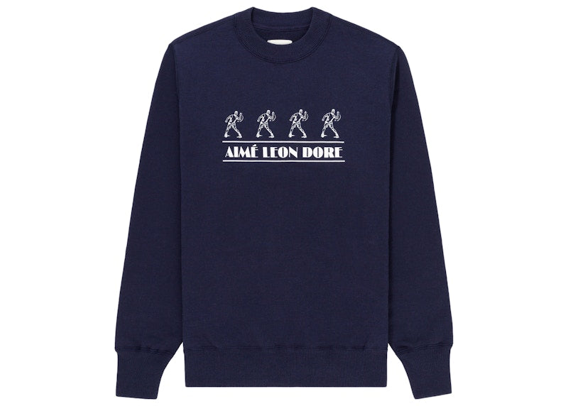 Aime Leon Dore Handball Graphic Crewneck Sweatshirt Navy