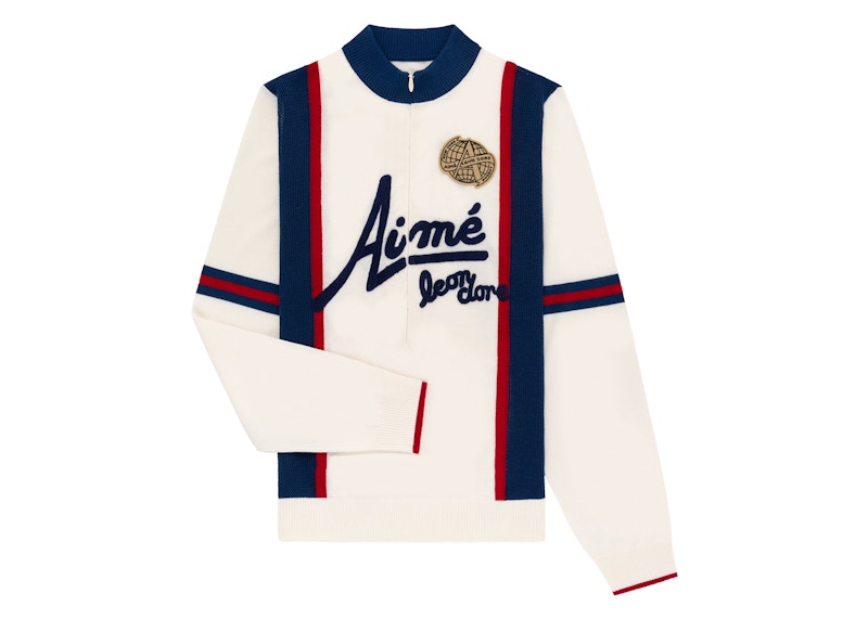 Aime Leon Dore Knit Long-Sleeve Cycling Jersey Cream