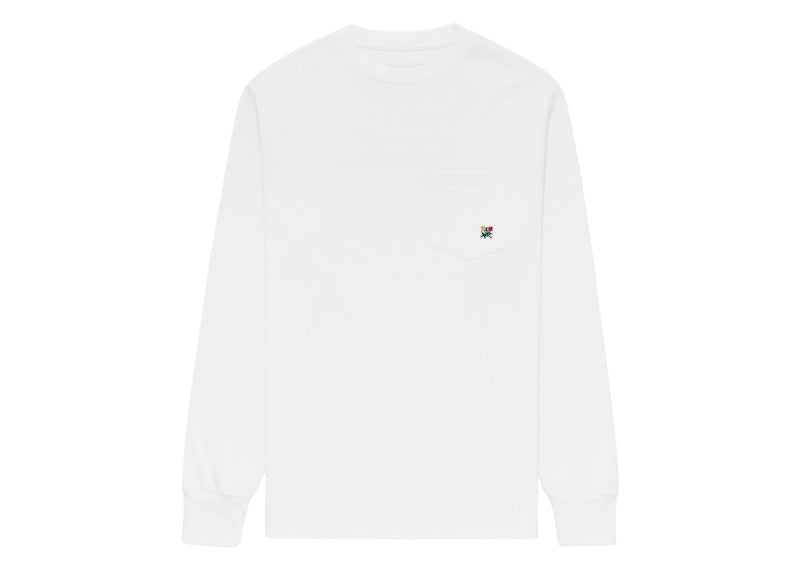 Aime Leon Dore Long-Sleeve Crest Pocket Tee White