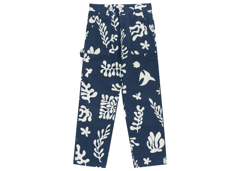 Aime Leon Dore Printed Cutout Workwear Pant Navy