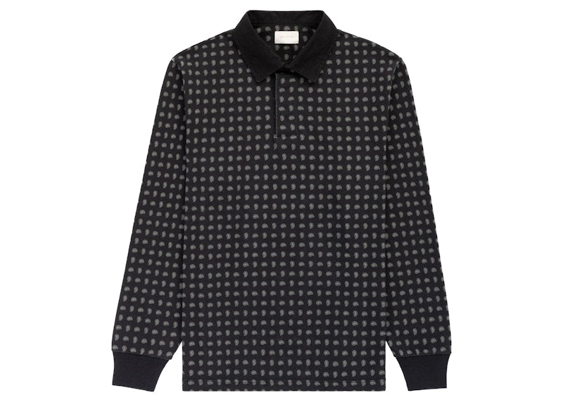 Aime Leon Dore Printed Paisley Rugby Black