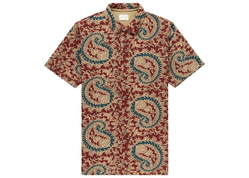 Aime Leon Dore Printed Pique Polo Red