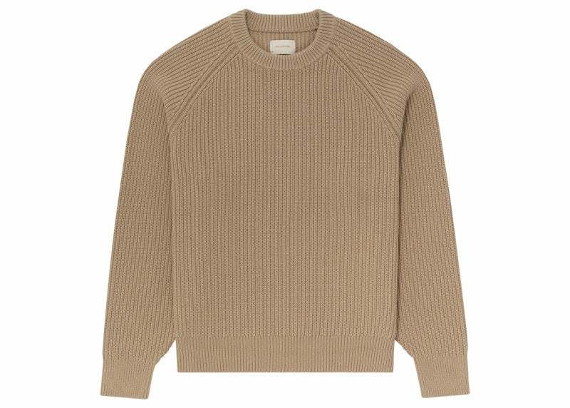 Aime Leon Dore Shaker Stitch Crewneck Sweater Brown