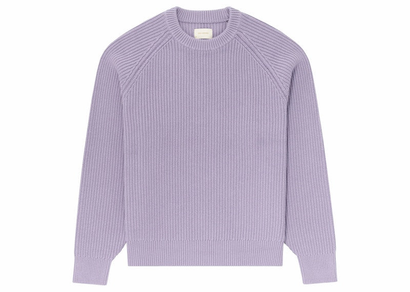 Aime Leon Dore Shaker Stitch Crewneck Sweater Purple