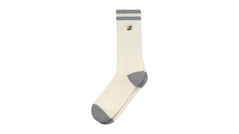 Aime Leon Dore Striped Crest Sock Cream/Grey