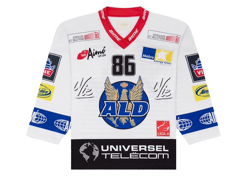 Aime Leon Dore Team Hockey Jersey White