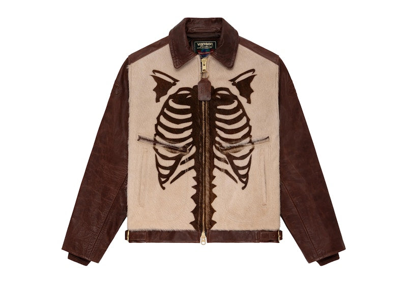 Aime Leon Dore Vanson Pony Hair Bones Jacket Brown