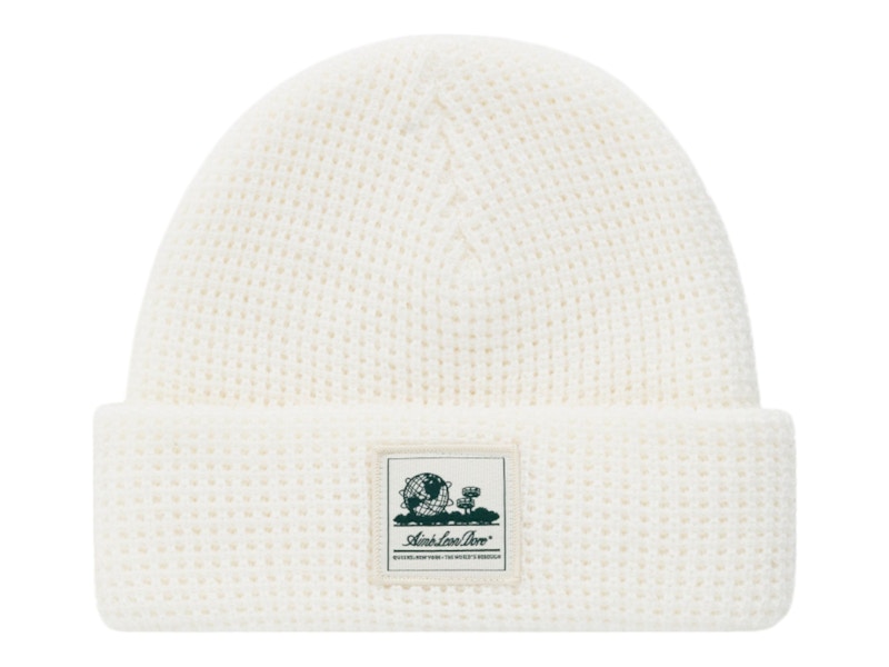 Aime Leon Dore Waffle Knit Beanie White