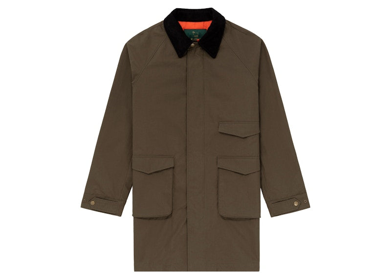 Aime Leon Dore Woolrich Waxed Topcoat Green