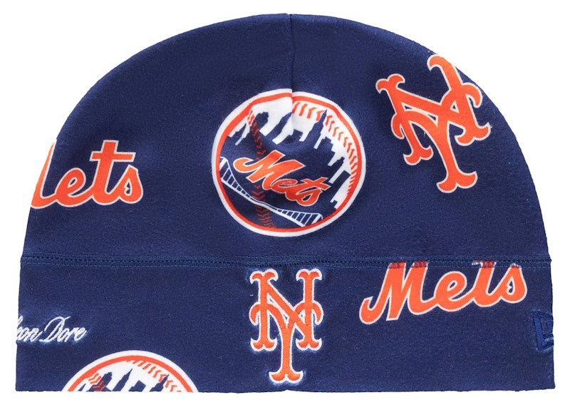Aime Leon Dore x New Era Mets Fleece Skull Cap Blue