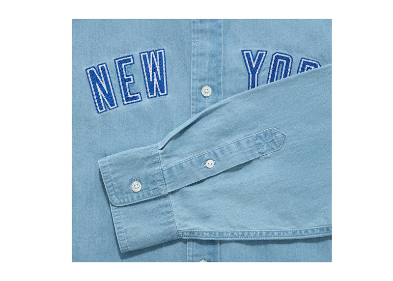 Aime Leon Dore x New York Mets Chambray Shirt Light Wash