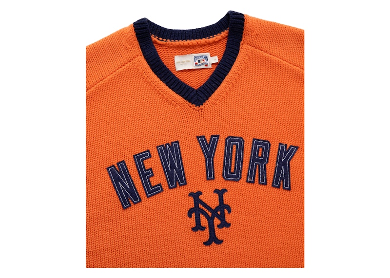 Aime Leon Dore x New York Mets Short-Sleeve Knit Sweater Orange