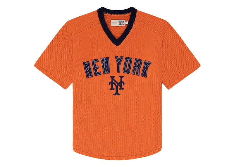 Aime Leon Dore x New York Mets Short-Sleeve Knit Sweater Orange