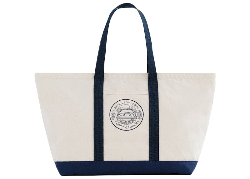 Aime Leon Dore x Porsche 911SC Grille Badge Tote Bag Cream/Navy