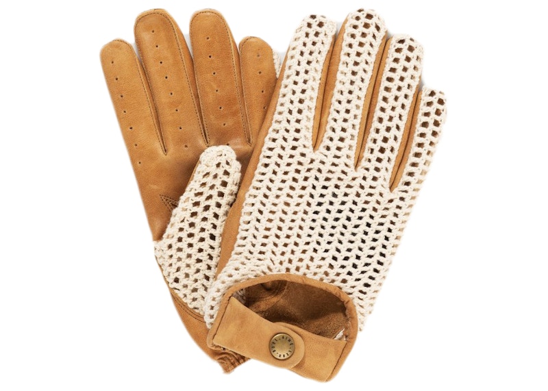 Aime Leon Dore x Porsche 911SC Leather Driving Gloves Off White