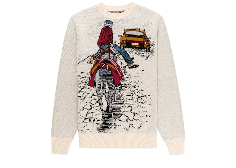 Aime Leon Dore x Porsche 911SC Pappou Sweater Off White