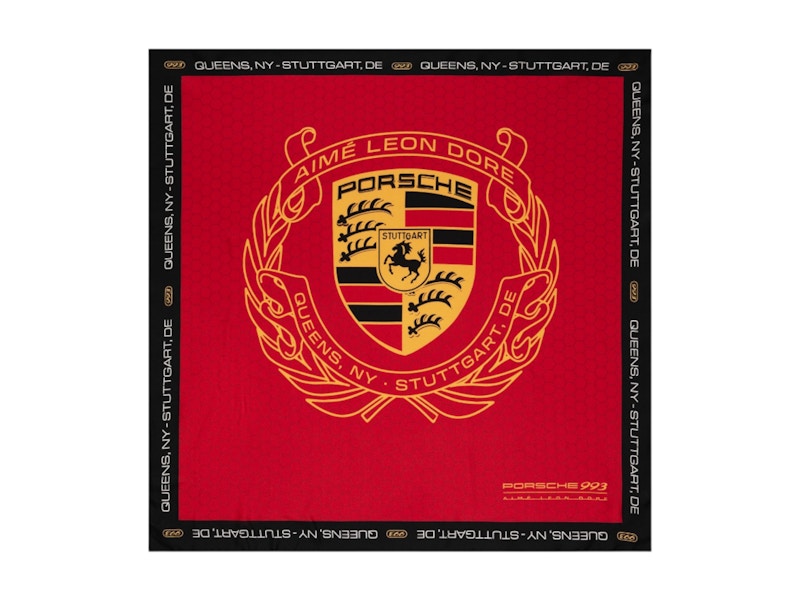 Aime Leon Dore x Porsche 993 Turbo Silk Bandana Red