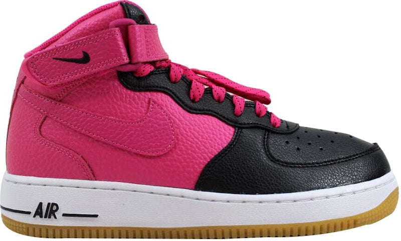 Nike Air Force 1 Mid Black Vivid Pink White (GS)