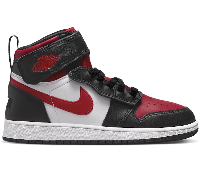 Jordan 1 High FlyEase Black White Fire Red (GS)