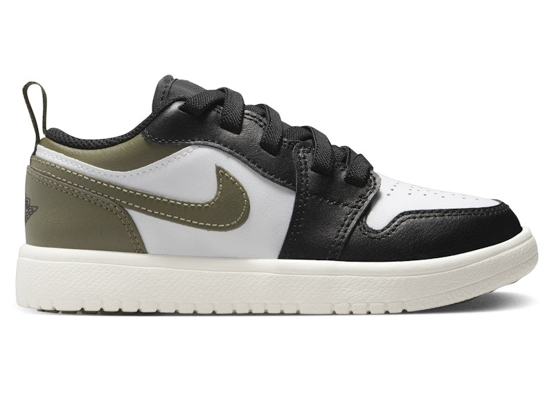 Jordan 1 Low ALT Black Medium Olive Sail White (PS)