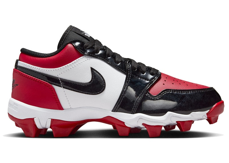 Jordan 1 Low Cleat Patent Bred Toe (GS)