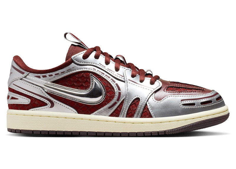 Jordan 1 Low Method of Make V3 Dark Team Red Metallic Silver (Women's)