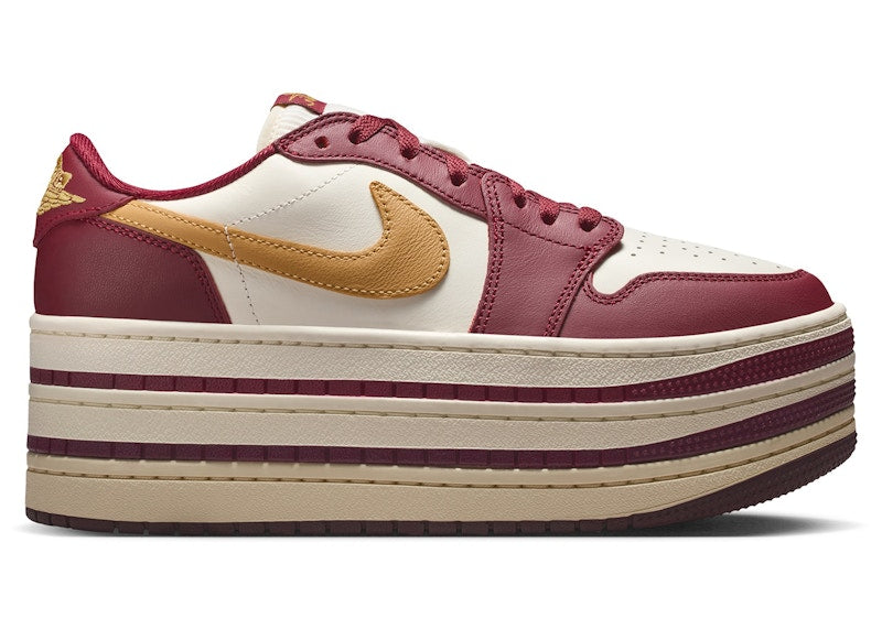 Jordan 1 Low Triple Stack Team Red Pale Ivory (Women's)