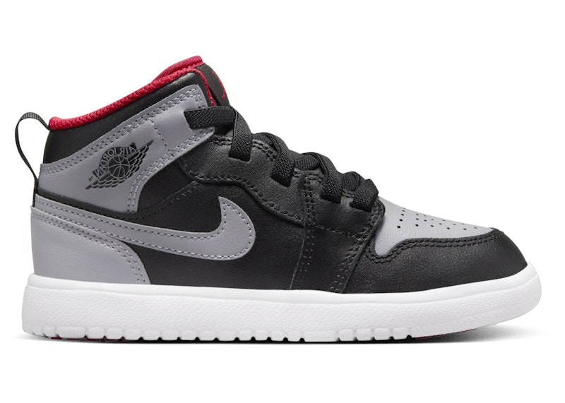 Jordan 1 Mid ALT Black Fire Red White Cement Grey (PS)