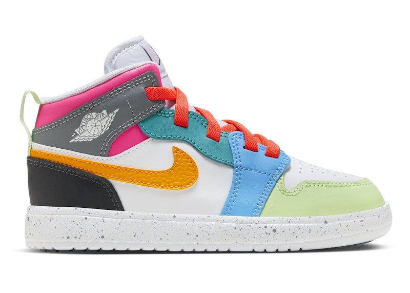 Jordan 1 Mid ALT SE White Dark Shadow Hyper Pink Taxi (PS)